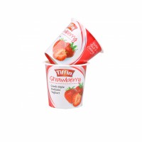 Custom printed laser double wall  yogurt paper and plastic cup with lid