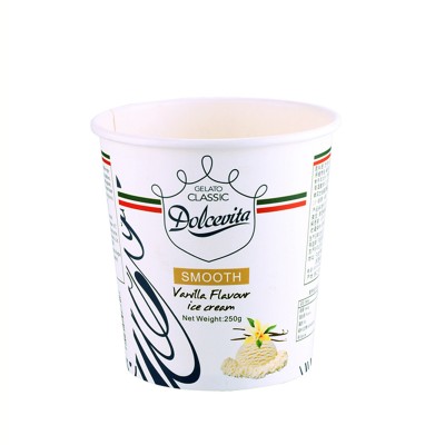 High quality PE coated food grade paper ice cream paper cup with lid