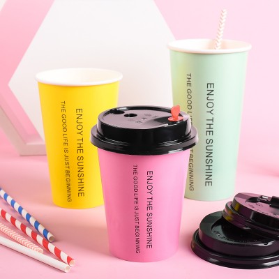 wholesale disposable paper cup with lid