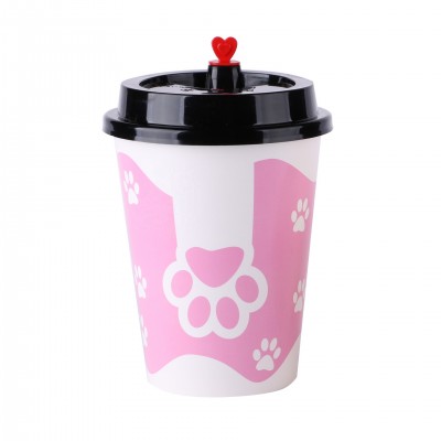 24oz wholesale disposable hot drinking paper cup with lid