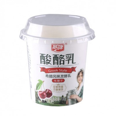 Disposable Custom Printing Plastic Yogurt Cup with Lid