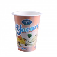 12oz Custom printed yogurt plastic cup container