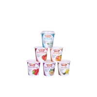 Custom printed laser double wall yogurt paper and plastic cup with lid