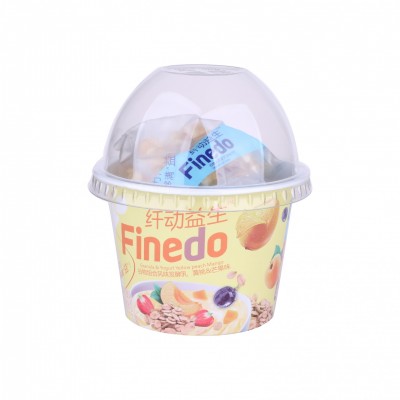 food grade paper custom printed disposable yogurt plastic cup with lid