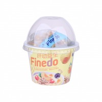 food grade paper custom printed disposable yogurt plastic cup with lid