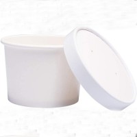 disposable take away paper soup bowl with lid