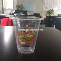 12oz disposable PET plastic cup with logo