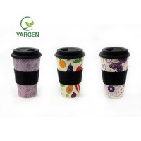 Eco-friendly natural wholesale personalized custom bamboo fiber coffee cup