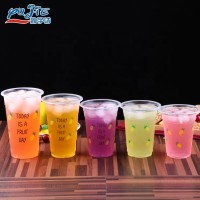 Beverage Use Eco Friendly transparent plastic cup with lid