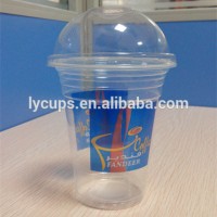 16oz disposable PP plastic cup with plastic lid