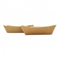 wholesale custom printing  kraft paper boat shape fast food  tray made in Vietnam