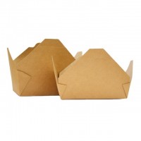 Customized logo take away container kraft paper made in Vietnam